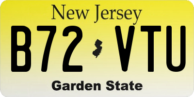 NJ license plate B72VTU