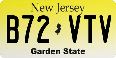 NJ license plate B72VTV