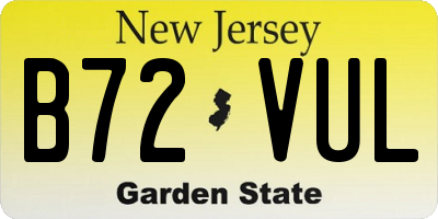 NJ license plate B72VUL