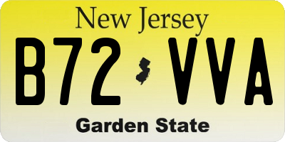 NJ license plate B72VVA