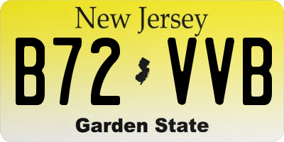 NJ license plate B72VVB