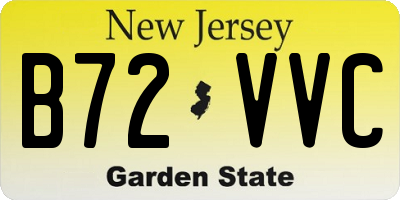 NJ license plate B72VVC