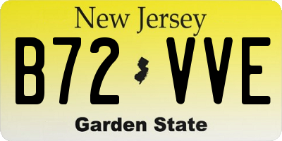 NJ license plate B72VVE