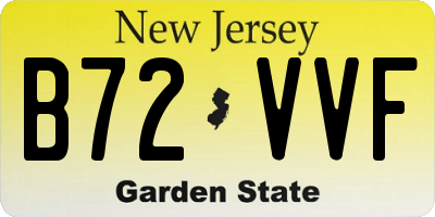 NJ license plate B72VVF