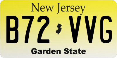 NJ license plate B72VVG