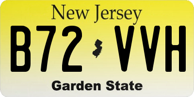 NJ license plate B72VVH
