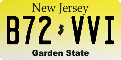 NJ license plate B72VVI