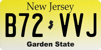 NJ license plate B72VVJ