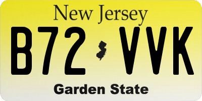 NJ license plate B72VVK
