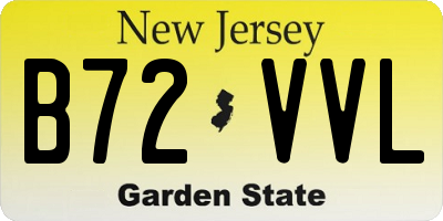 NJ license plate B72VVL