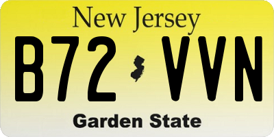 NJ license plate B72VVN