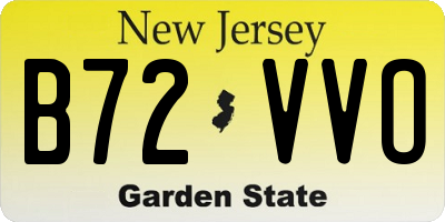 NJ license plate B72VVO