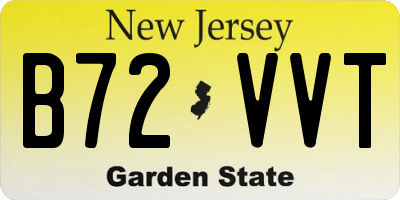 NJ license plate B72VVT
