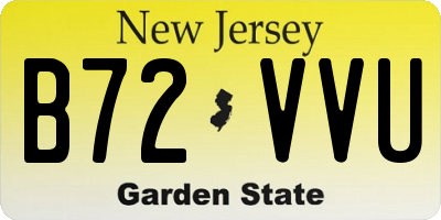 NJ license plate B72VVU