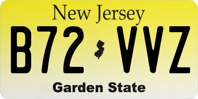 NJ license plate B72VVZ