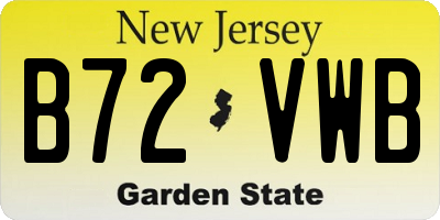 NJ license plate B72VWB