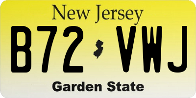 NJ license plate B72VWJ