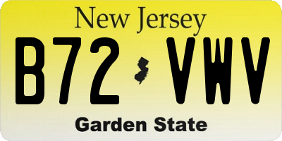 NJ license plate B72VWV