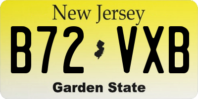 NJ license plate B72VXB