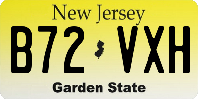 NJ license plate B72VXH