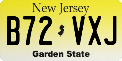 NJ license plate B72VXJ