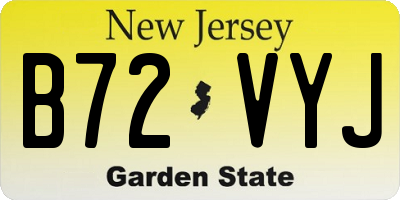 NJ license plate B72VYJ