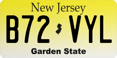 NJ license plate B72VYL