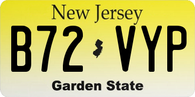 NJ license plate B72VYP