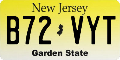NJ license plate B72VYT
