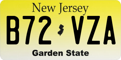 NJ license plate B72VZA