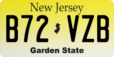 NJ license plate B72VZB