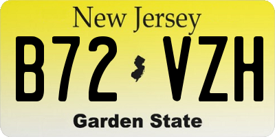 NJ license plate B72VZH