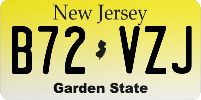 NJ license plate B72VZJ