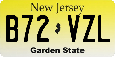 NJ license plate B72VZL