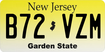 NJ license plate B72VZM
