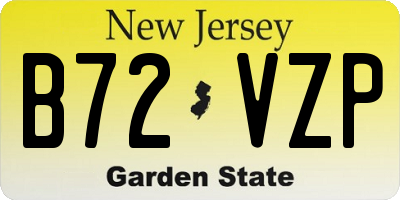 NJ license plate B72VZP