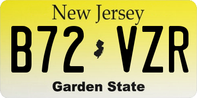 NJ license plate B72VZR