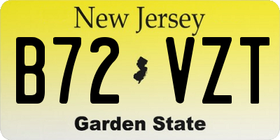 NJ license plate B72VZT