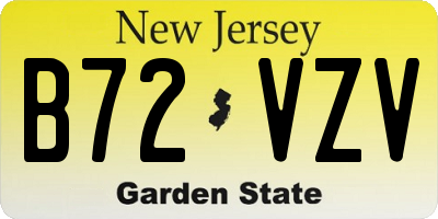 NJ license plate B72VZV