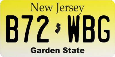 NJ license plate B72WBG