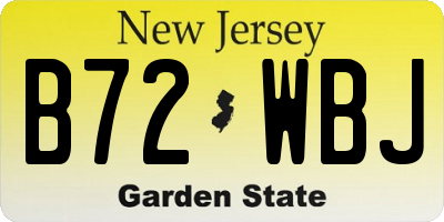 NJ license plate B72WBJ