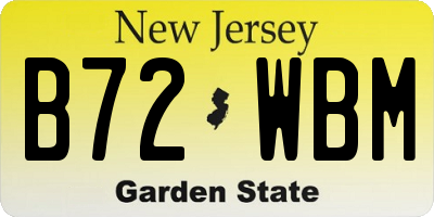NJ license plate B72WBM