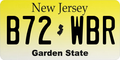 NJ license plate B72WBR