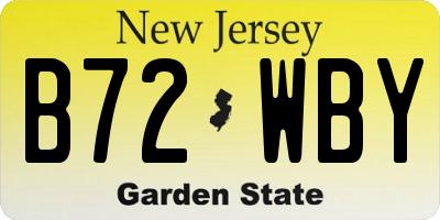 NJ license plate B72WBY