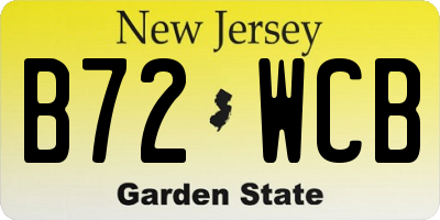 NJ license plate B72WCB