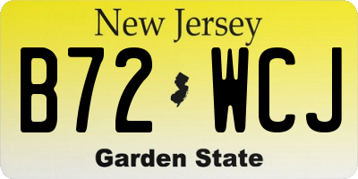 NJ license plate B72WCJ
