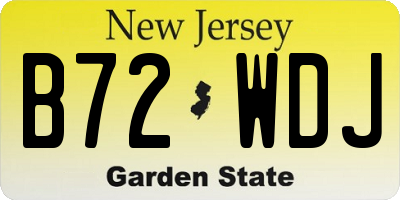 NJ license plate B72WDJ
