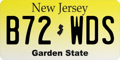 NJ license plate B72WDS