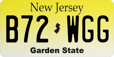NJ license plate B72WGG