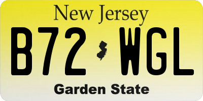 NJ license plate B72WGL